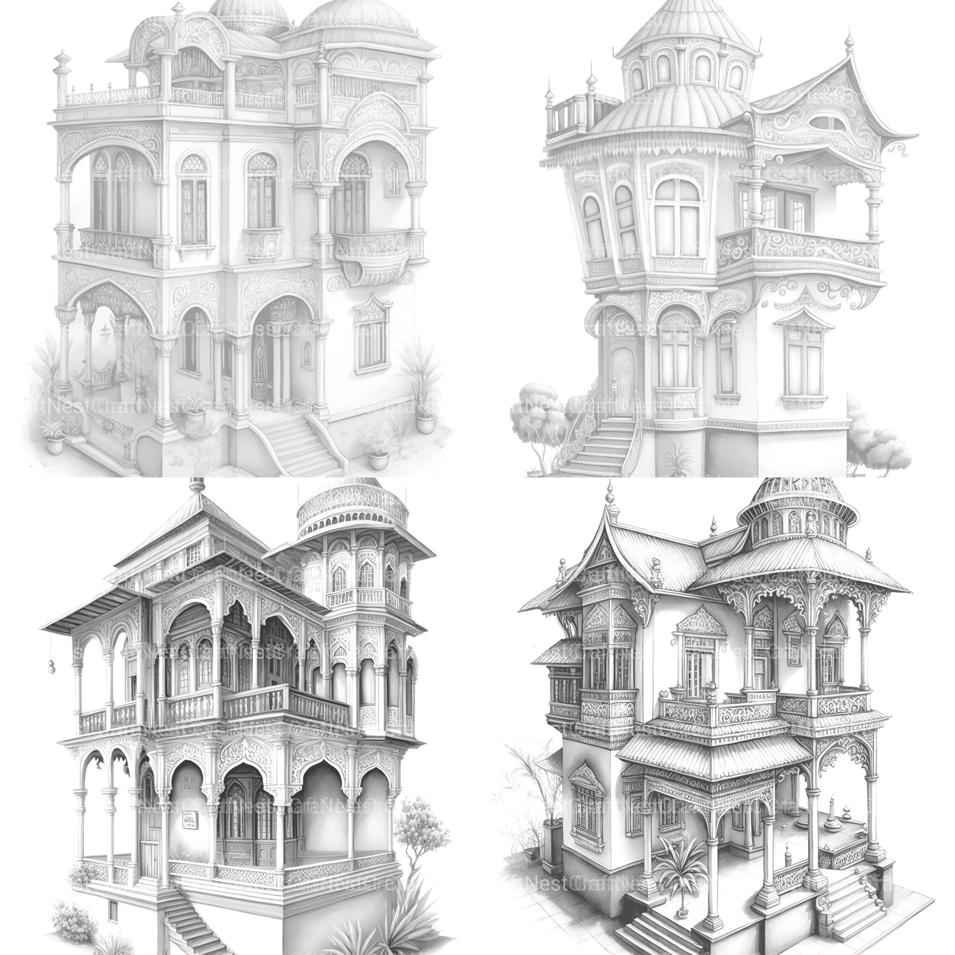 Indian Tiny House Coloring Book - CraftNest - Digital Crafting and Art