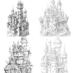 Castle Tiny House Coloring Book 1 - CraftNest - Digital Crafting and Art