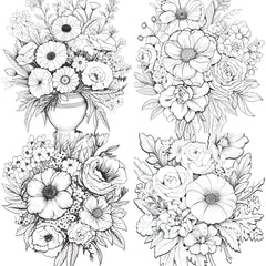 Flower Coloring Book 2 - CraftNest - Digital Crafting and Art