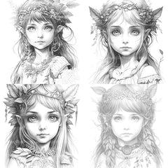 Fairy Girl Coloring Book - CraftNest - Digital Crafting and Art