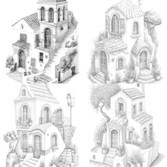 Greek Tiny House Coloring Book - CraftNest - Digital Crafting and Art