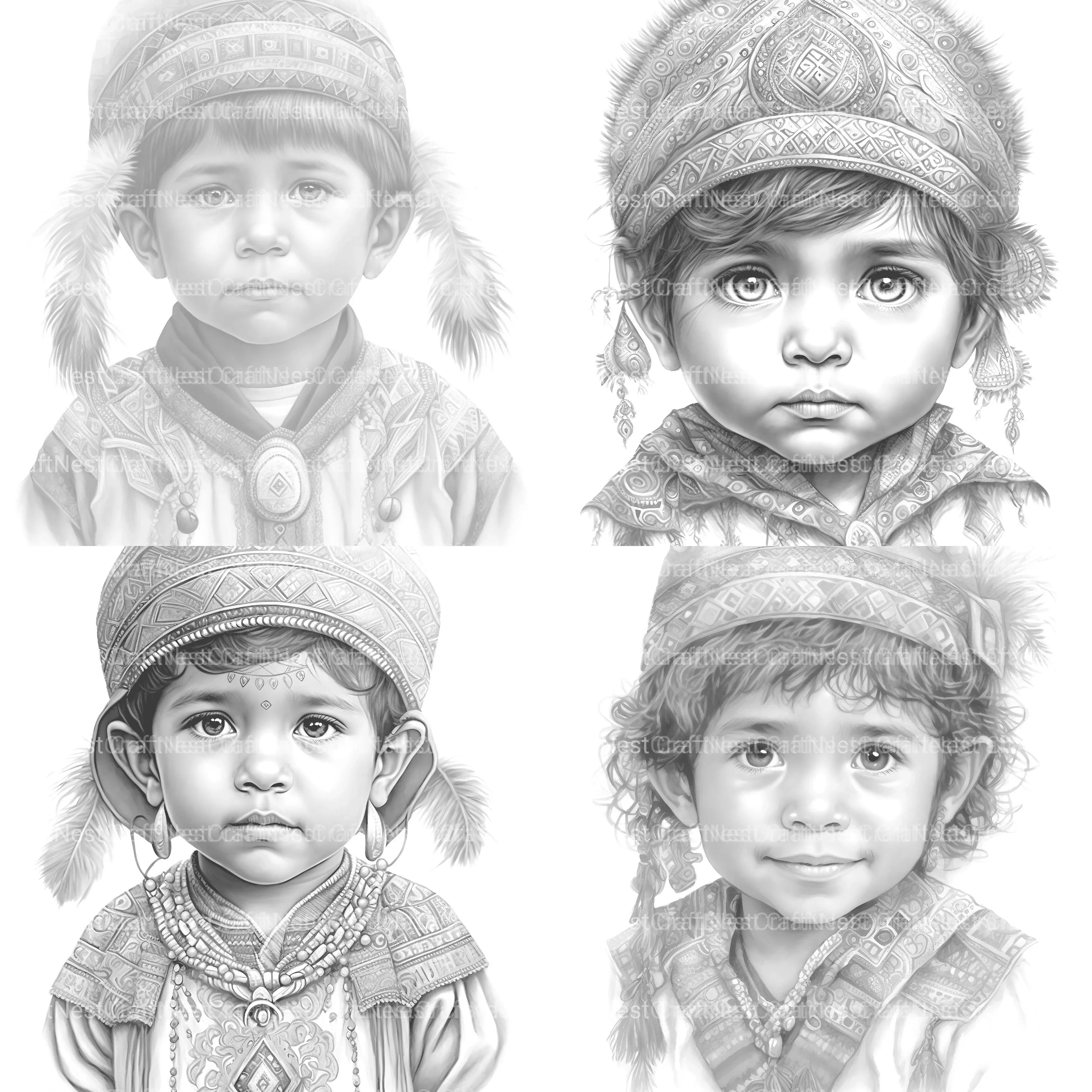 Inca Girl Coloring Book - CraftNest - Digital Crafting and Art