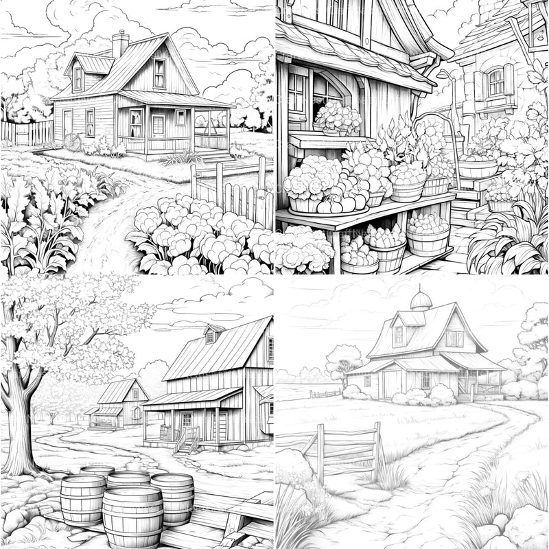 Country Life Coloring Book - CraftNest - Digital Crafting and Art