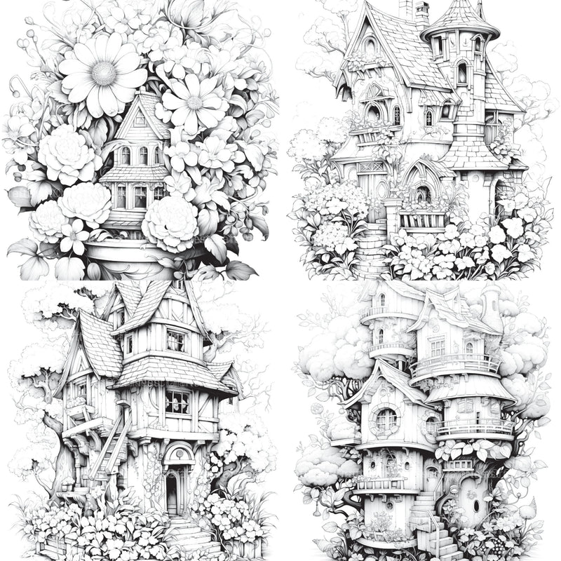 Blooming House Coloring Book - CraftNest - Digital Crafting and Art