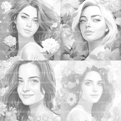 Beautiful Woman Coloring Book - CraftNest - Digital Crafting and Art