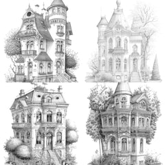 German Tiny House Coloring Book - CraftNest - Digital Crafting and Art