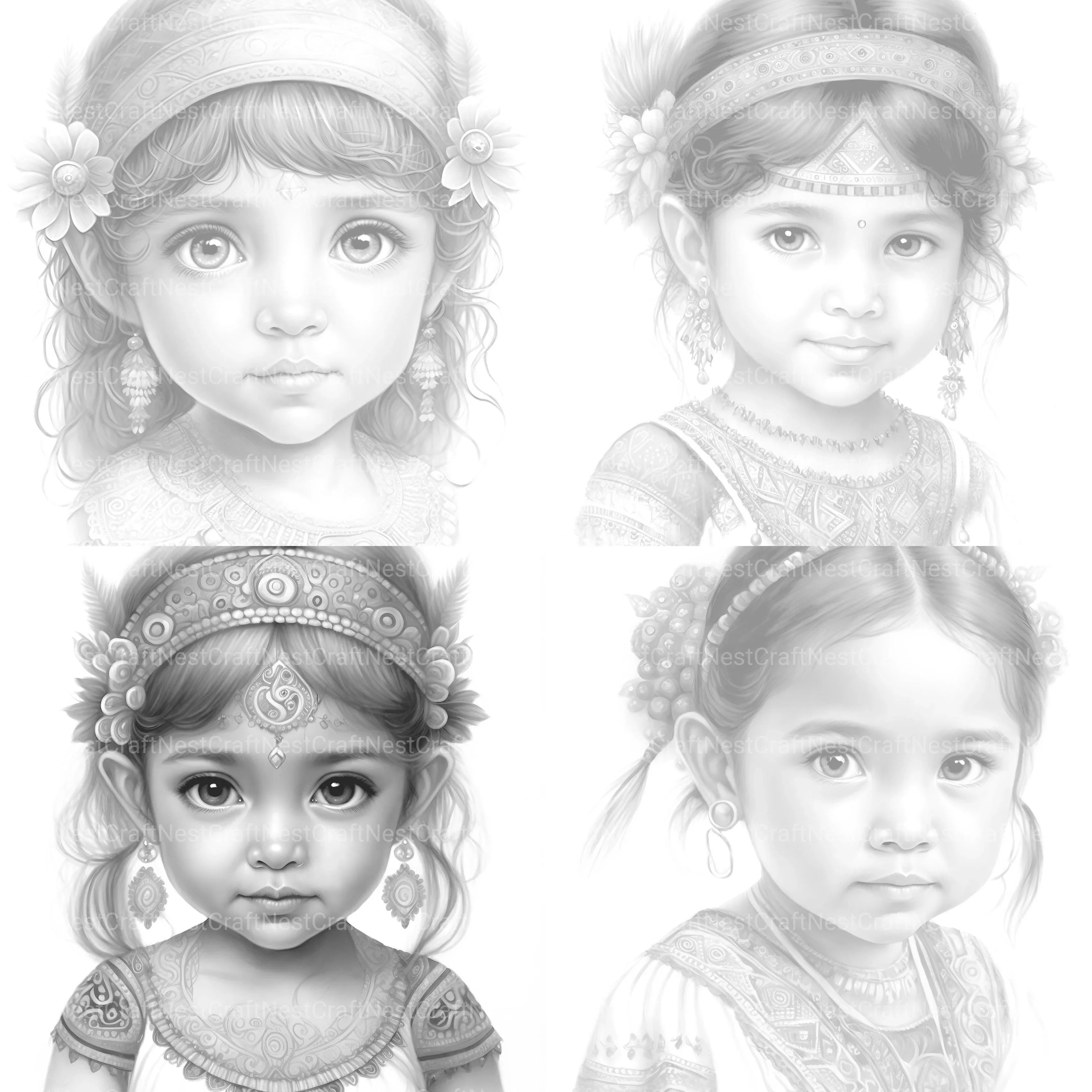 Cute Maya Girl Coloring Book - CraftNest - Digital Crafting and Art