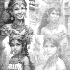 Aztec Woman Coloring Book - CraftNest - Digital Crafting and Art