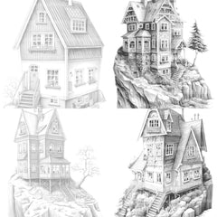 Norwegian Tiny House Coloring Book - CraftNest - Digital Crafting and Art