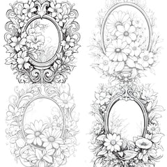 Blooming Mirror Coloring Book - CraftNest - Digital Crafting and Art