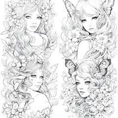 Beautiful Fairies Coloring Book - CraftNest - Digital Crafting and Art