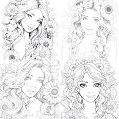 Venetian Carnival Woman Coloring Book - CraftNest - Digital Crafting and Art