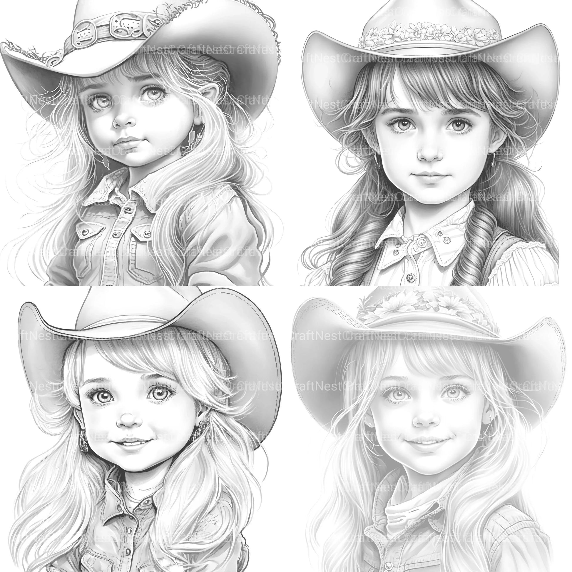 Flower Girl Coloring Book 2 - CraftNest - Digital Crafting and Art