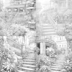 Garden Terrace Coloring Book - CraftNest - Digital Crafting and Art