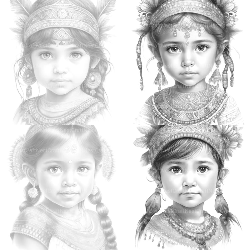 Cute Maya Girl Coloring Book - CraftNest - Digital Crafting and Art