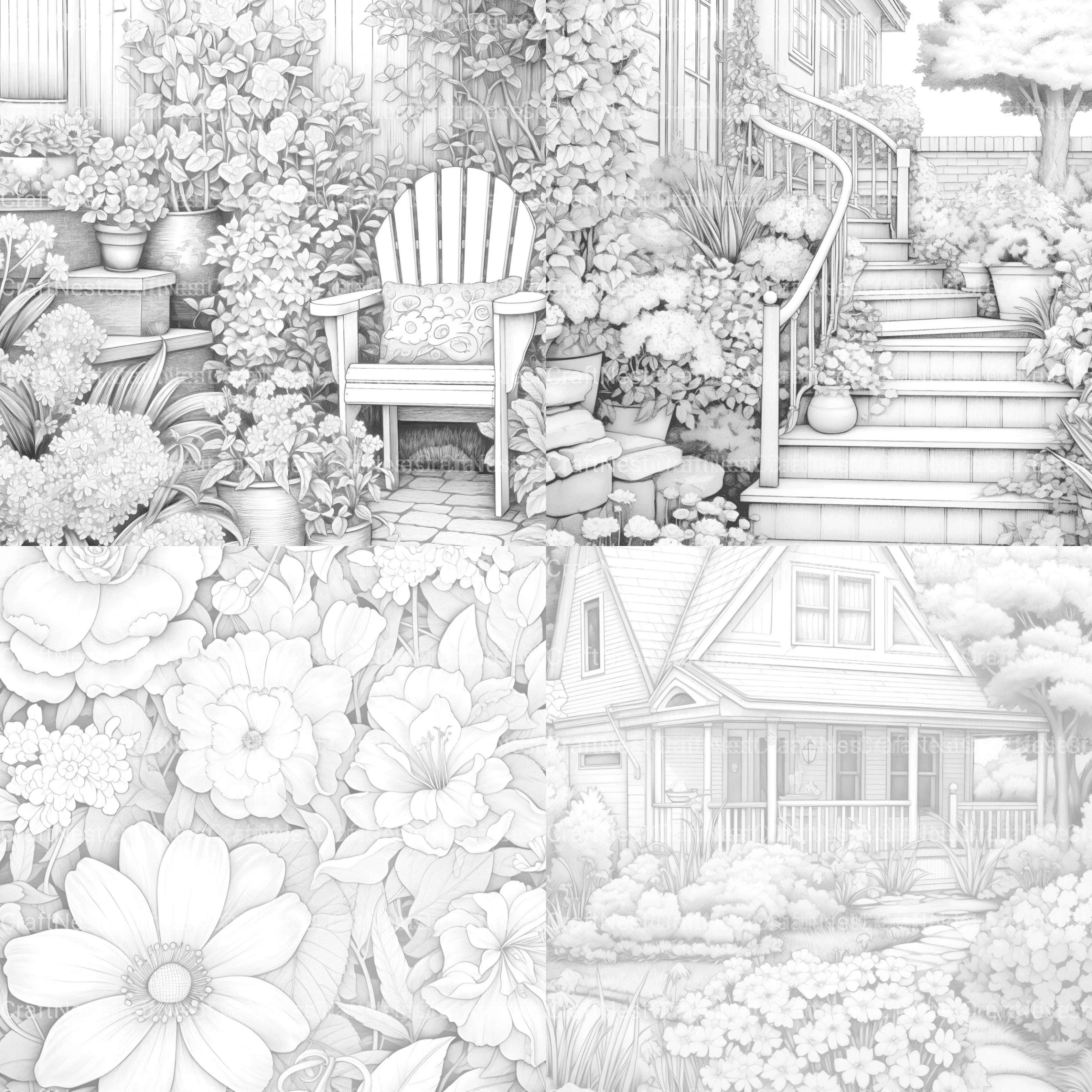 Spring Garden Coloring Book - CraftNest - Digital Crafting and Art