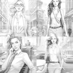 Business Women Coloring Book - CraftNest - Digital Crafting and Art