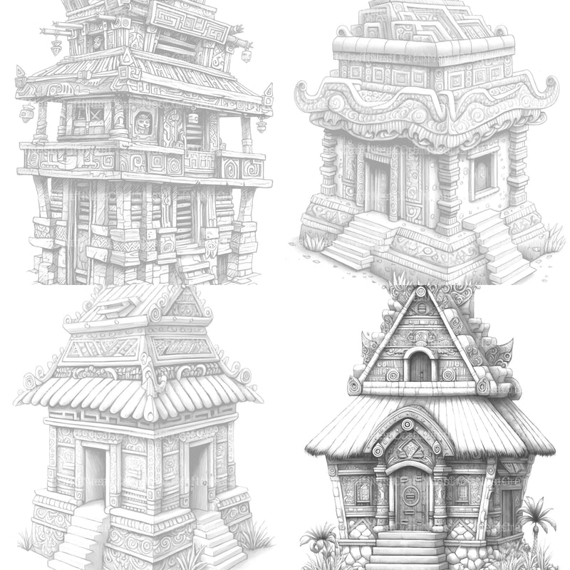 Castle Tiny House Coloring Book - CraftNest - Digital Crafting and Art