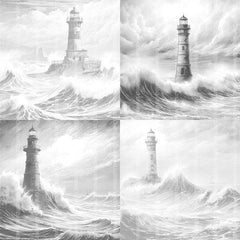 Lighthouses Coloring Book - CraftNest - Digital Crafting and Art
