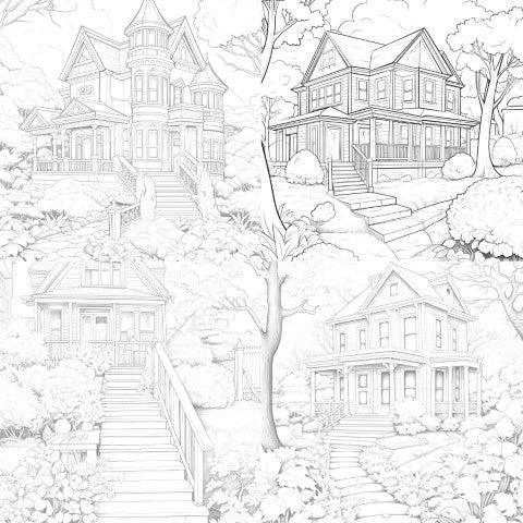 Autumn House Coloring Book - CraftNest - Digital Crafting and Art