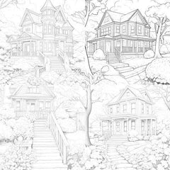 Autumn House Coloring Book - CraftNest - Digital Crafting and Art