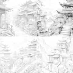 Old Chinese Villages Coloring Book - CraftNest - Digital Crafting and Art