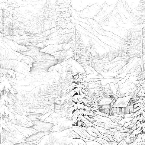 Winterland Coloring Book - CraftNest - Digital Crafting and Art