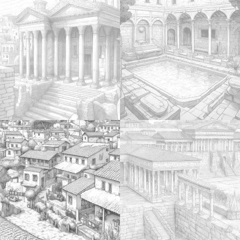 Ancient Rome Coloring Book - CraftNest - Digital Crafting and Art