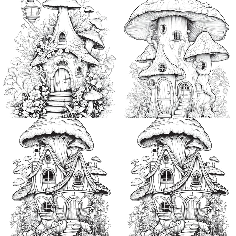 Fairy Houses Coloring Book - CraftNest - Digital Crafting and Art