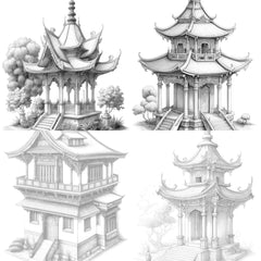 Tibetan Tiny House Coloring Book - CraftNest - Digital Crafting and Art