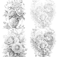 Rose Flower Coloring Book - CraftNest - Digital Crafting and Art