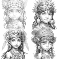 Aztec Boy Coloring Book - CraftNest - Digital Crafting and Art