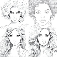 Beautiful Women Coloring Book - CraftNest - Digital Crafting and Art