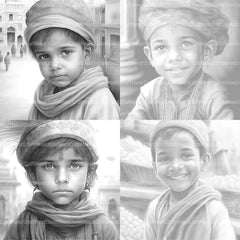 Indian Boy Coloring Book - CraftNest - Digital Crafting and Art