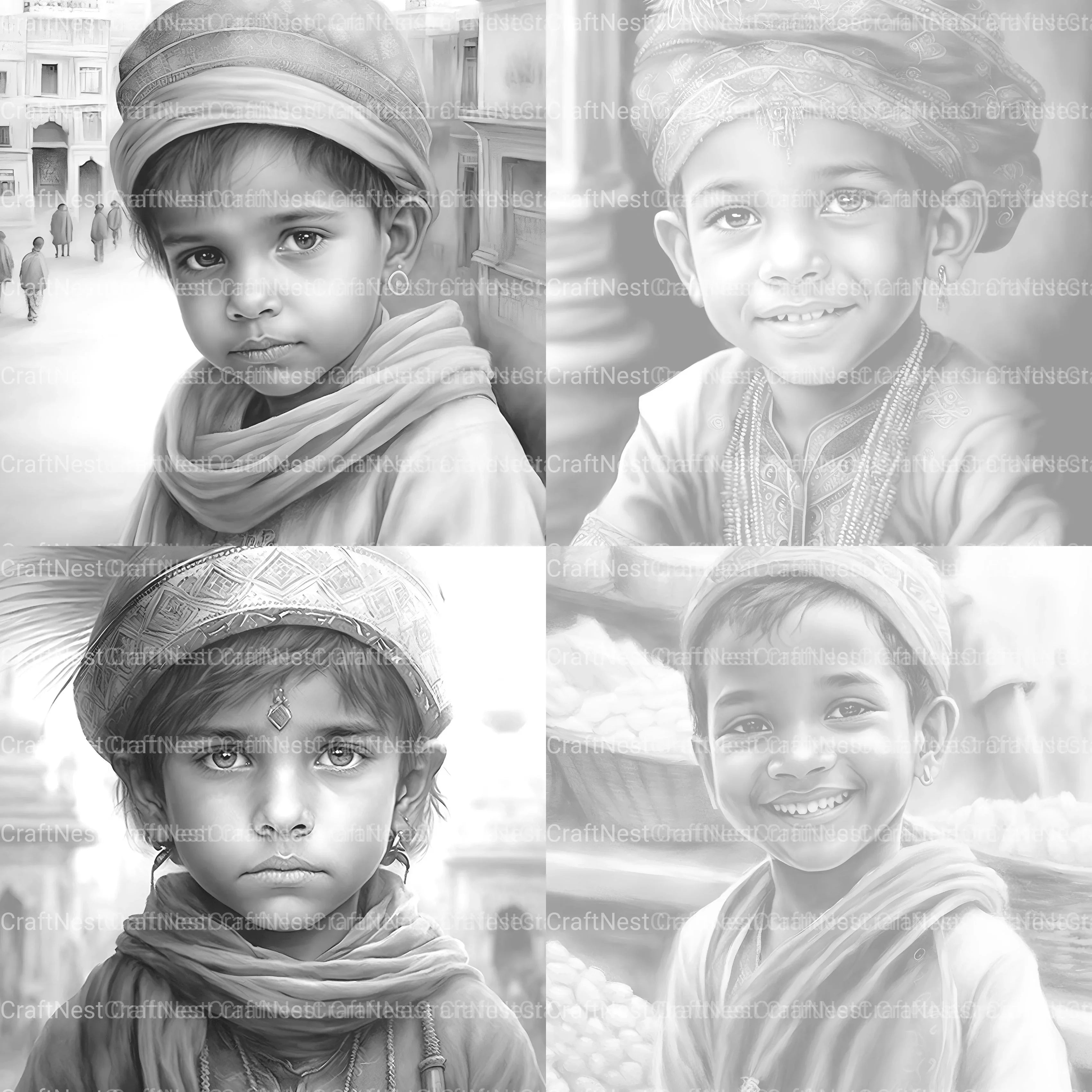 Indian Boy Coloring Book - CraftNest - Digital Crafting and Art