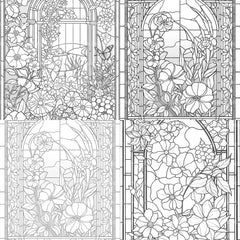 Stained Glass Garden Coloring Book - CraftNest - Digital Crafting and Art
