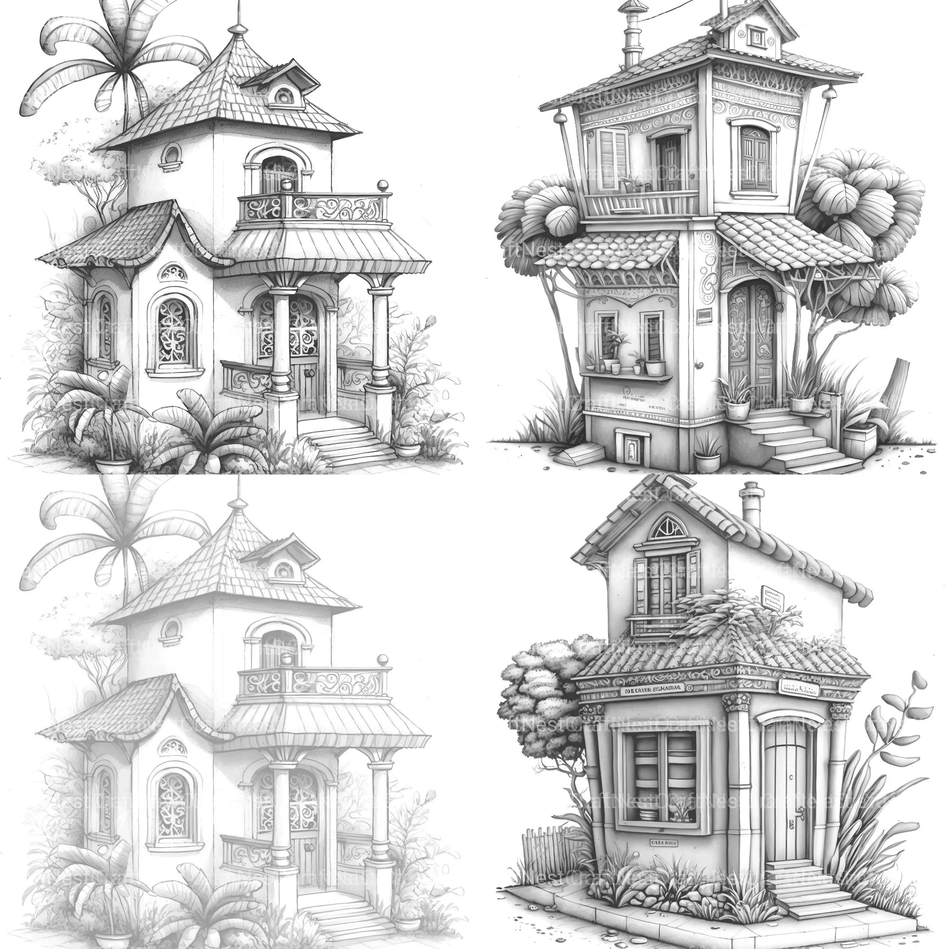 Chile Tiny House Coloring Book - CraftNest - Digital Crafting and Art