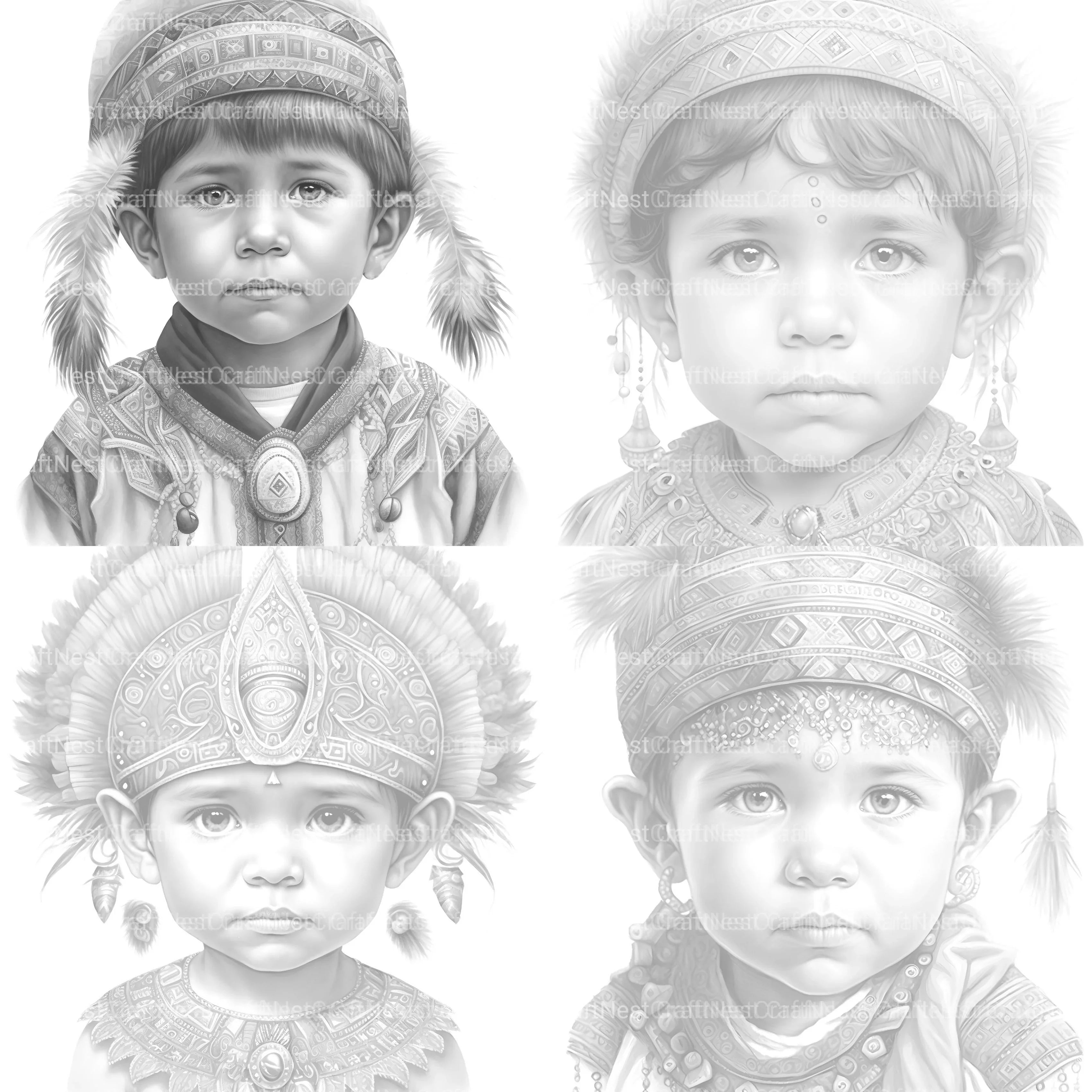 Inca Girl Coloring Book - CraftNest - Digital Crafting and Art