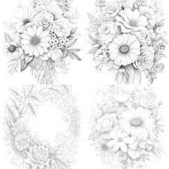 Flower Coloring Book 3 - CraftNest - Digital Crafting and Art