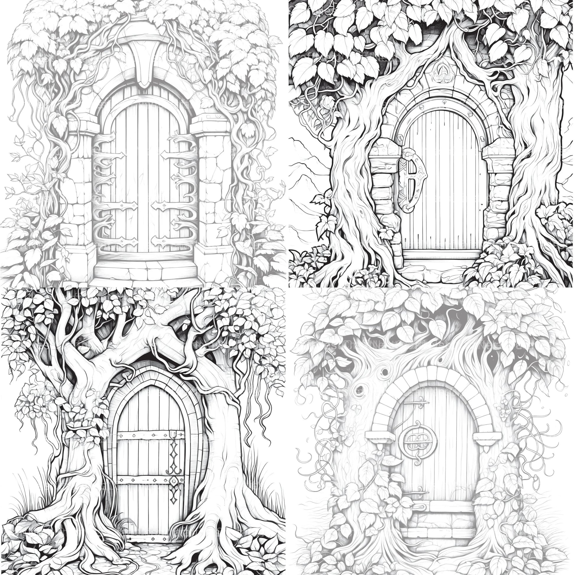 Blooming Door Coloring Book - CraftNest - Digital Crafting and Art
