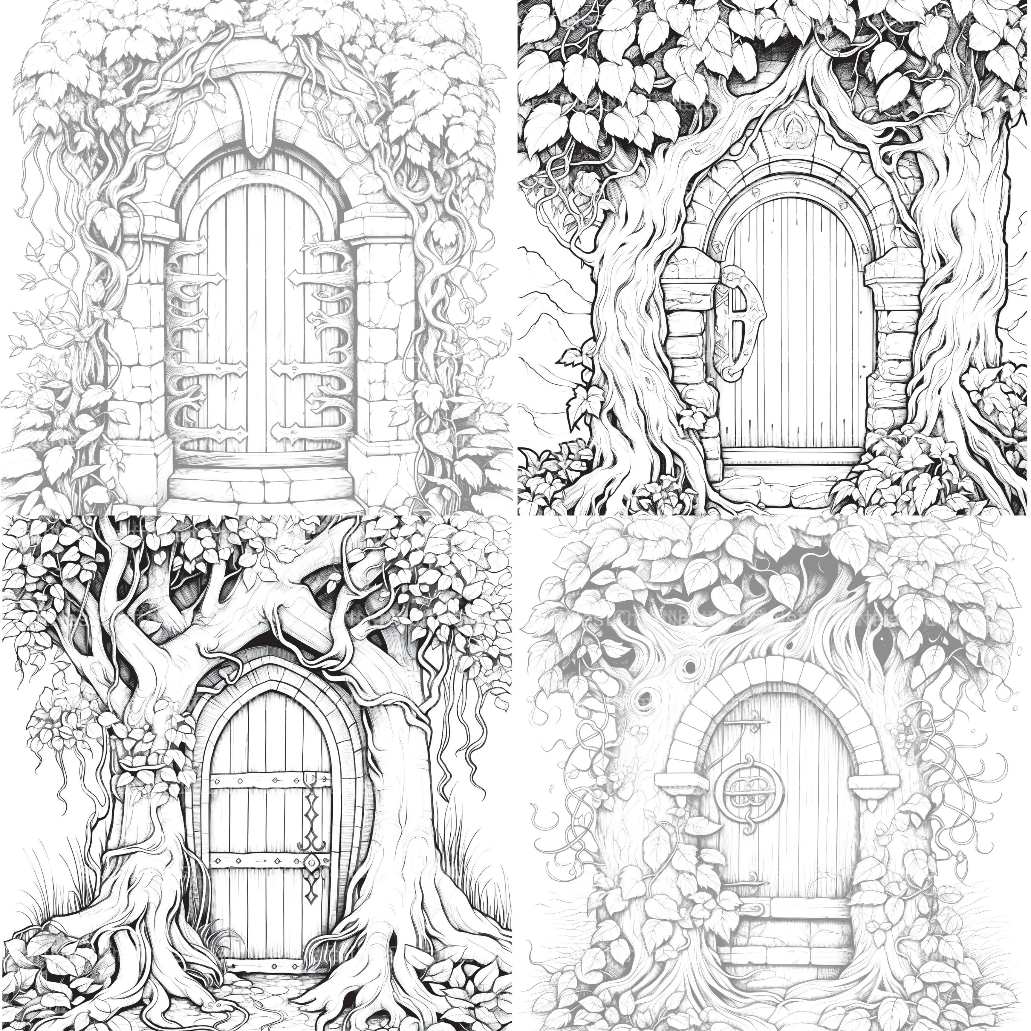 Blooming Door Coloring Book - CraftNest - Digital Crafting and Art