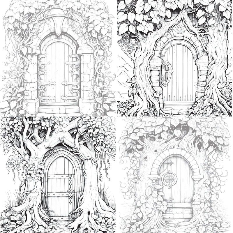 Blooming Door Coloring Book - CraftNest - Digital Crafting and Art