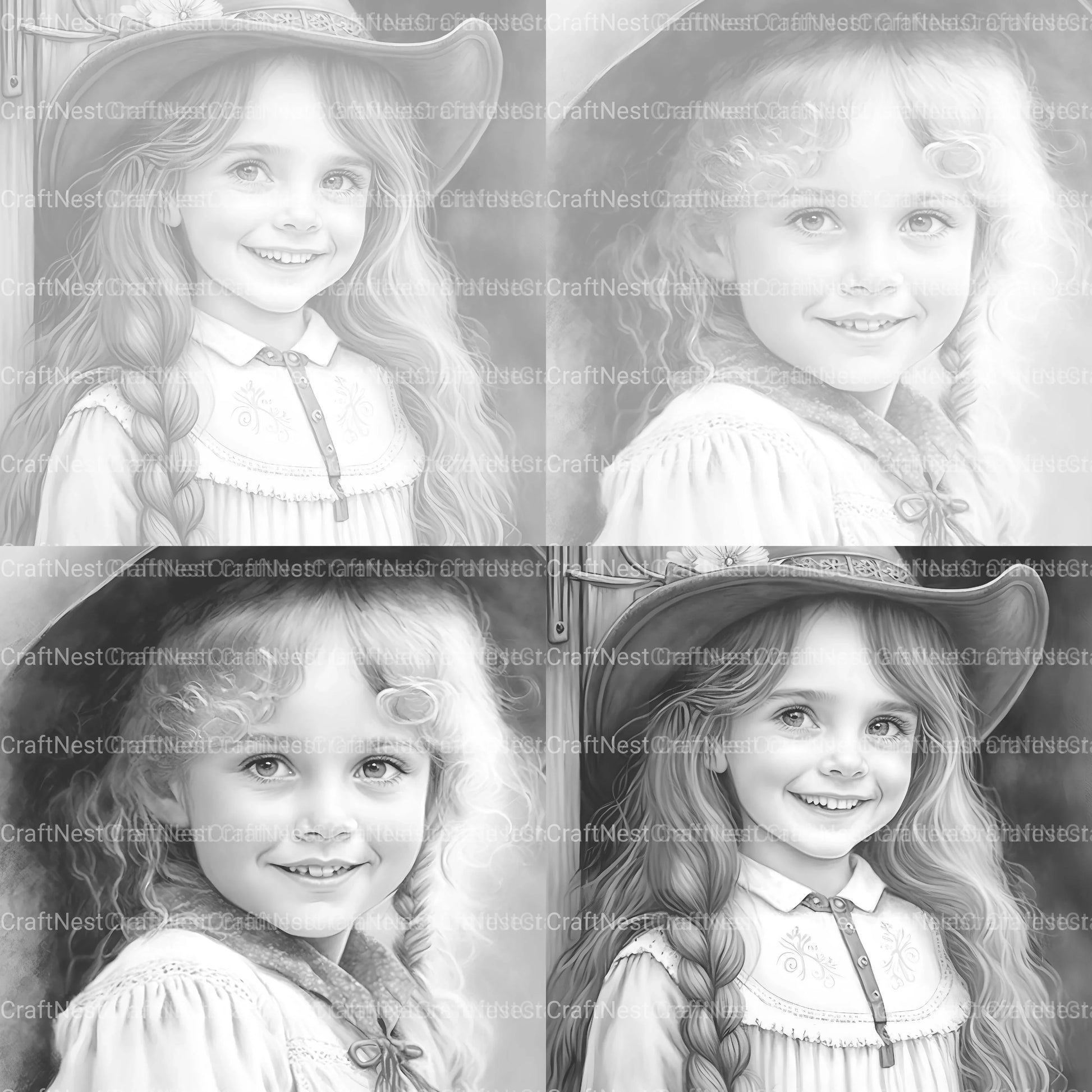 Country Girl Coloring Book - CraftNest - Digital Crafting and Art