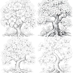 Blooming Tree Coloring Book - CraftNest - Digital Crafting and Art