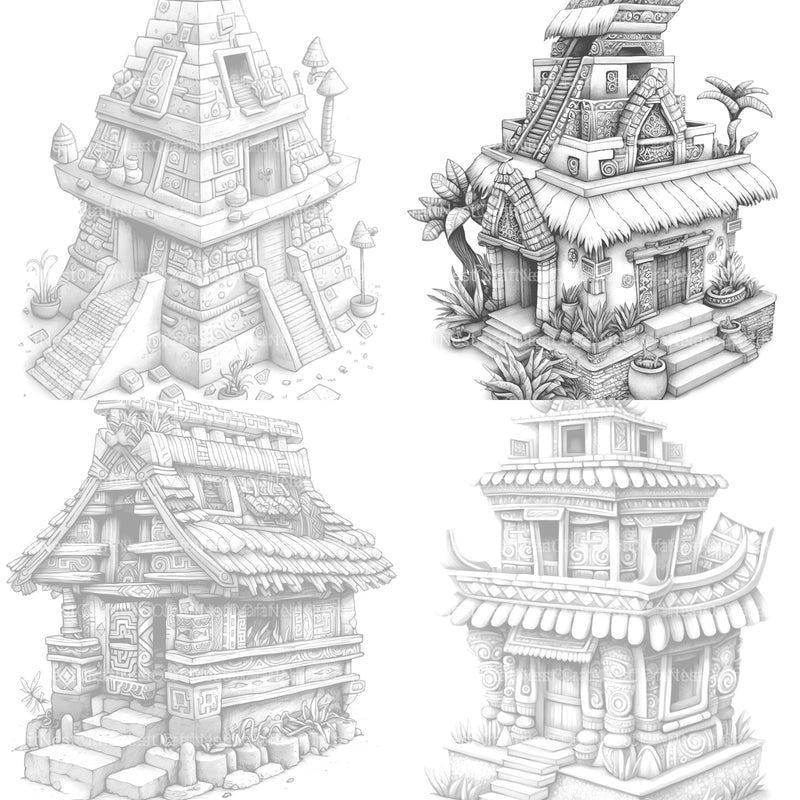 Castle Tiny House Coloring Book - CraftNest - Digital Crafting and Art