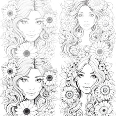 Venetian Carnival Woman Coloring Book - CraftNest - Digital Crafting and Art