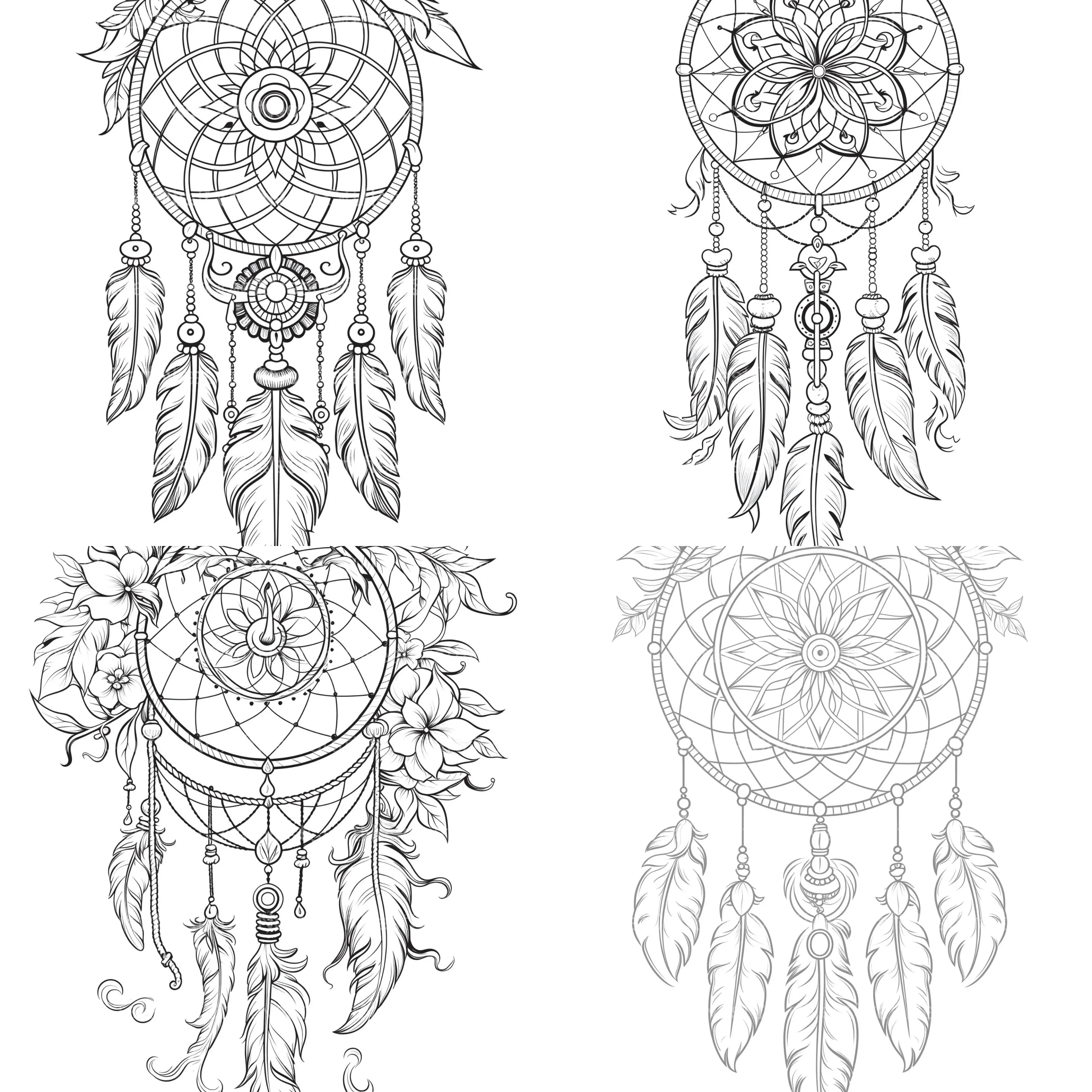 Dreamcatcher Coloring Book - CraftNest - Digital Crafting and Art