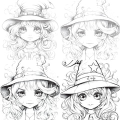 Cute Witch Coloring Book - CraftNest - Digital Crafting and Art