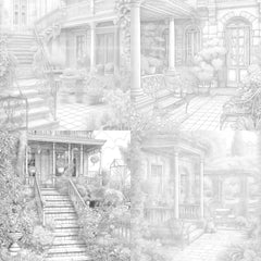 Garden Terrace Coloring Book - CraftNest - Digital Crafting and Art
