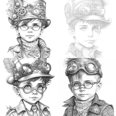Steampunk Girl Coloring Book - CraftNest - Digital Crafting and Art